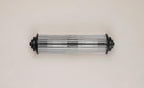 Pillar 2 Light Bathroom Wall Light In Satin Black And Clear Glass Rods IP44 G9