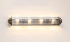 Pillar 4 Light Bathroom Wall Light In Bronze And Clear Glass Rods IP44 G9