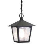 BL6B York black hanging exterior porch lantern, IP20