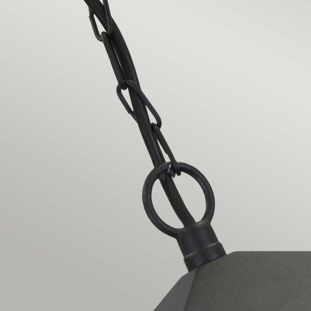 BL6B York black hanging exterior porch lantern, IP20