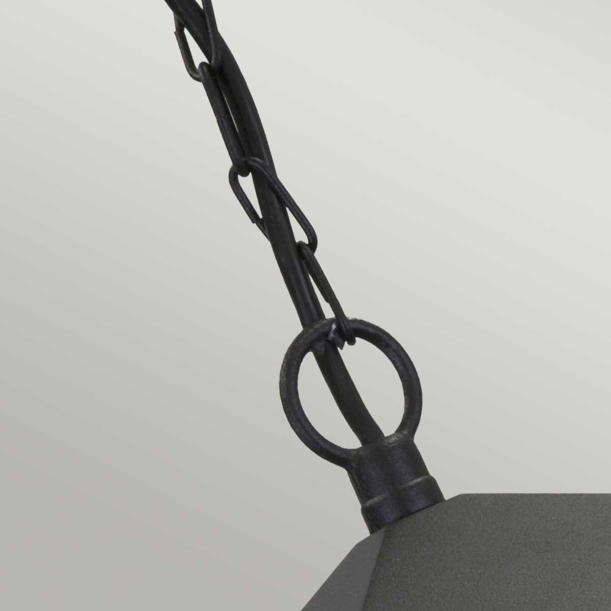 BL6B York black hanging exterior porch lantern, IP20