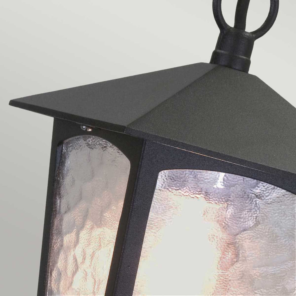 BL6B York black hanging exterior porch lantern, IP20