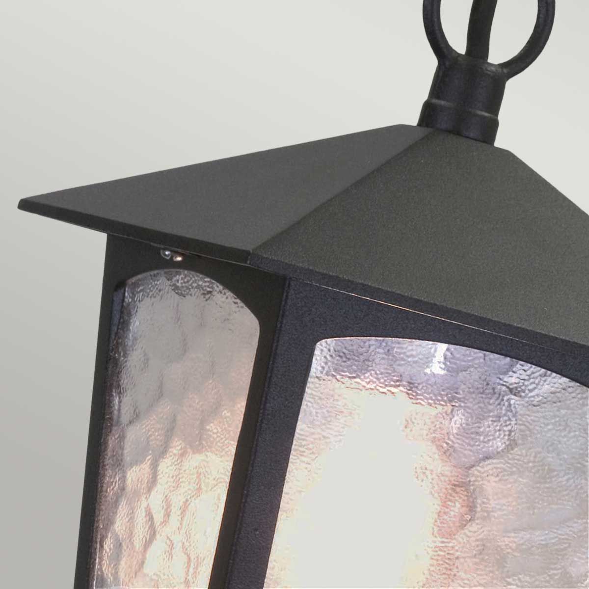 BL6B York black hanging exterior porch lantern, IP20