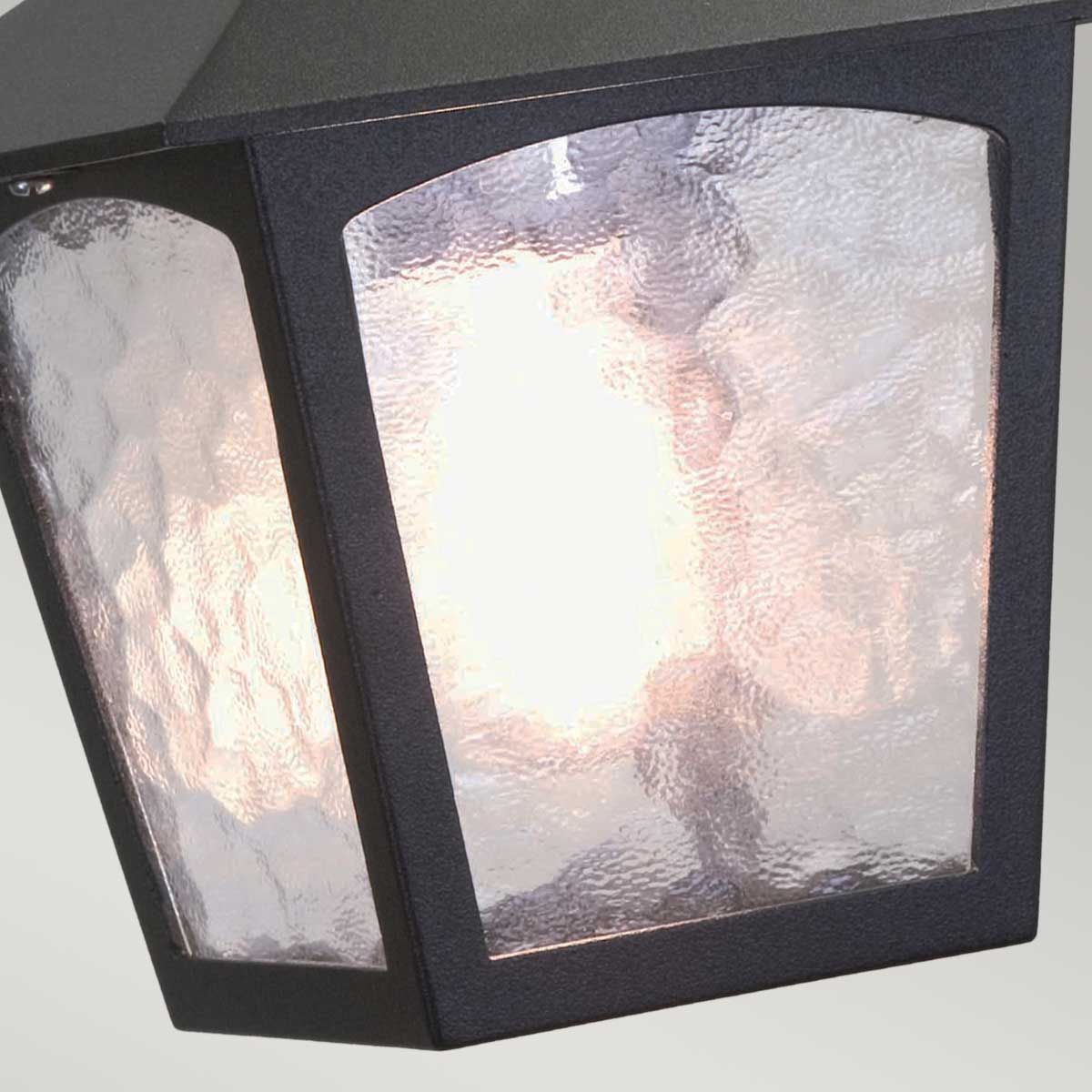 BL6B York black hanging exterior porch lantern, IP20