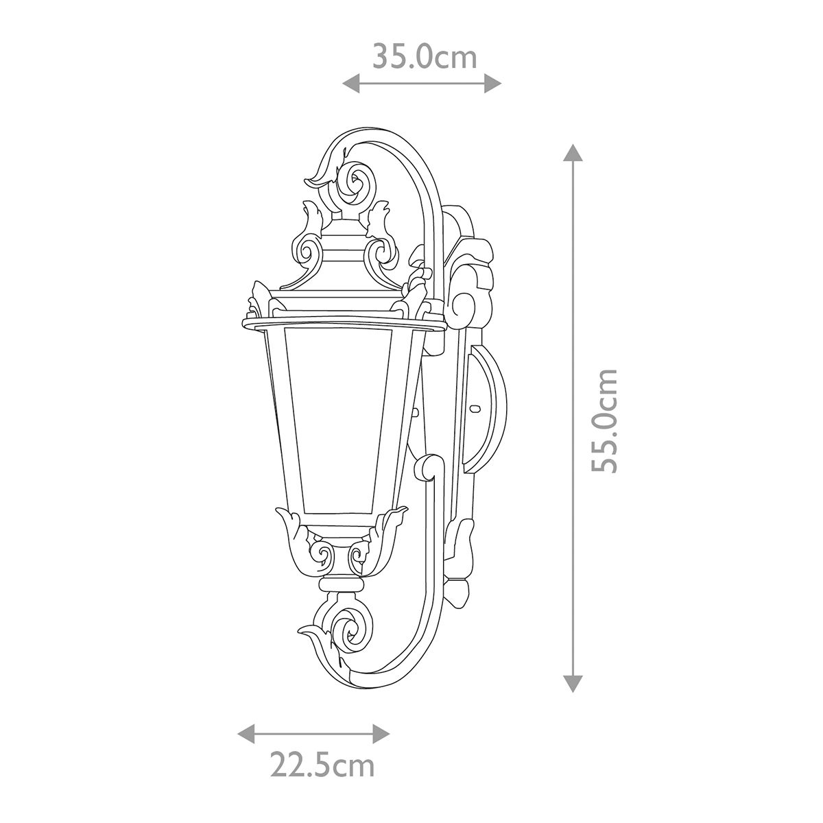 BT1-M exterior Baltimore Medium wall light, IP43
