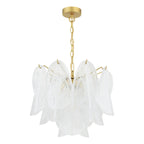 Laura Ashley Stannington 4 Light Pendant Matt Antique Brass and White Glass LA3756708-Q