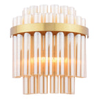 Imani 2 Light Wall Light Natural Brass and Champagne Glass IMA0935