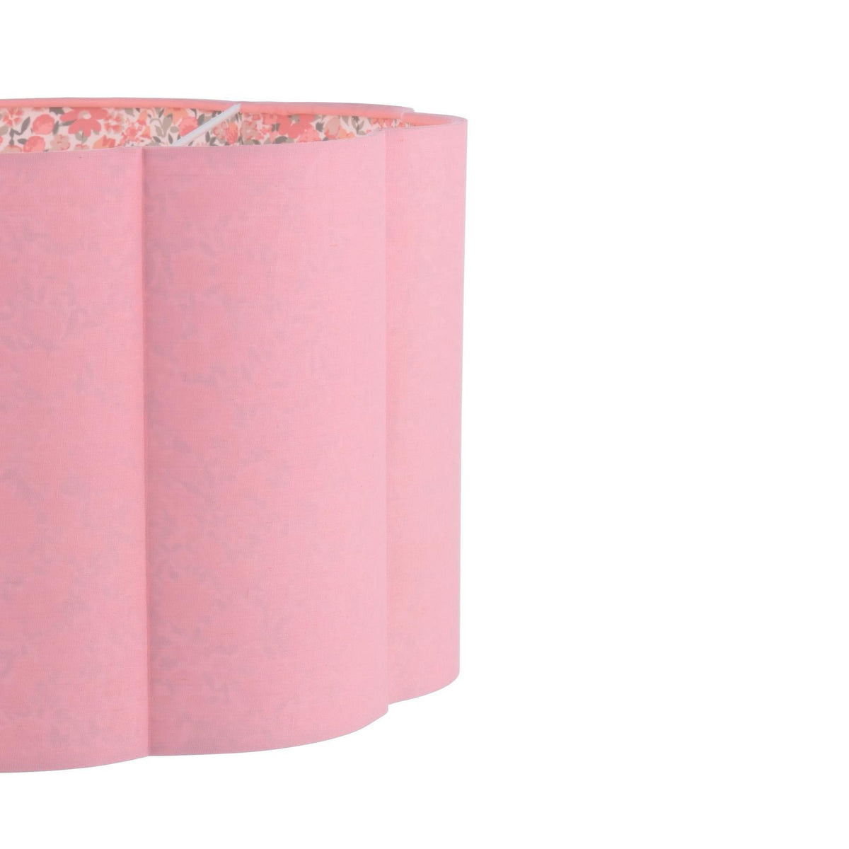 Laura Ashley Loveston Pink Cotton Scalloped Shade 38cm LA3756680-Q