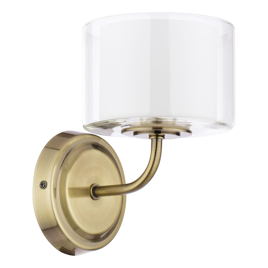 Laura Ashley Southwell Wall Light Antique Brass and Opal Glass LA3756673-Q