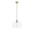 Camden Medium Shallow Ceiling Pendnat Light In Antique Brass Finish 100948