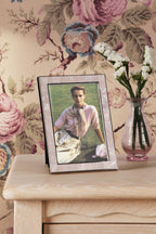 Laura Ashley Whitford Photo Frame Polished Nickel and Pink 4" x 6" LA3756697-Q