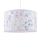 Laura Ashley Wild Meadow Multi Blue Cotton Drum Shade 38cm LA3756682-Q