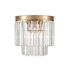 Franklite Perdita Crystal 3 Light Wall Light In Aged Brass Finish FL2465-3