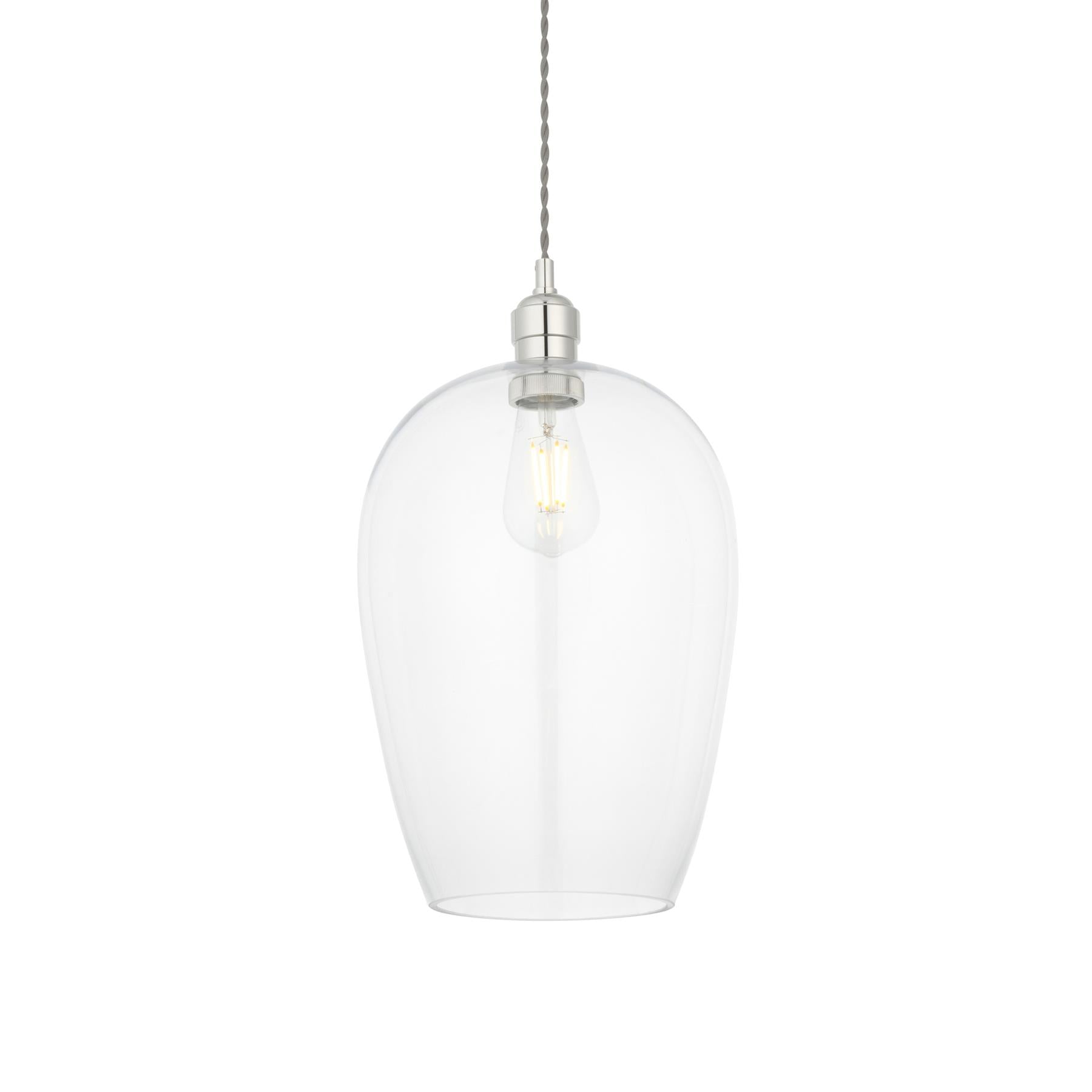 Camden Large Ceiling Pendnat Ligth In Bright Nickel Finish 102678