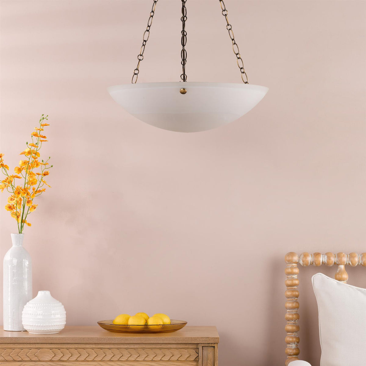 Keita 3 Light Ceiling Pendnat Light In Bronze with Glass KEI0363