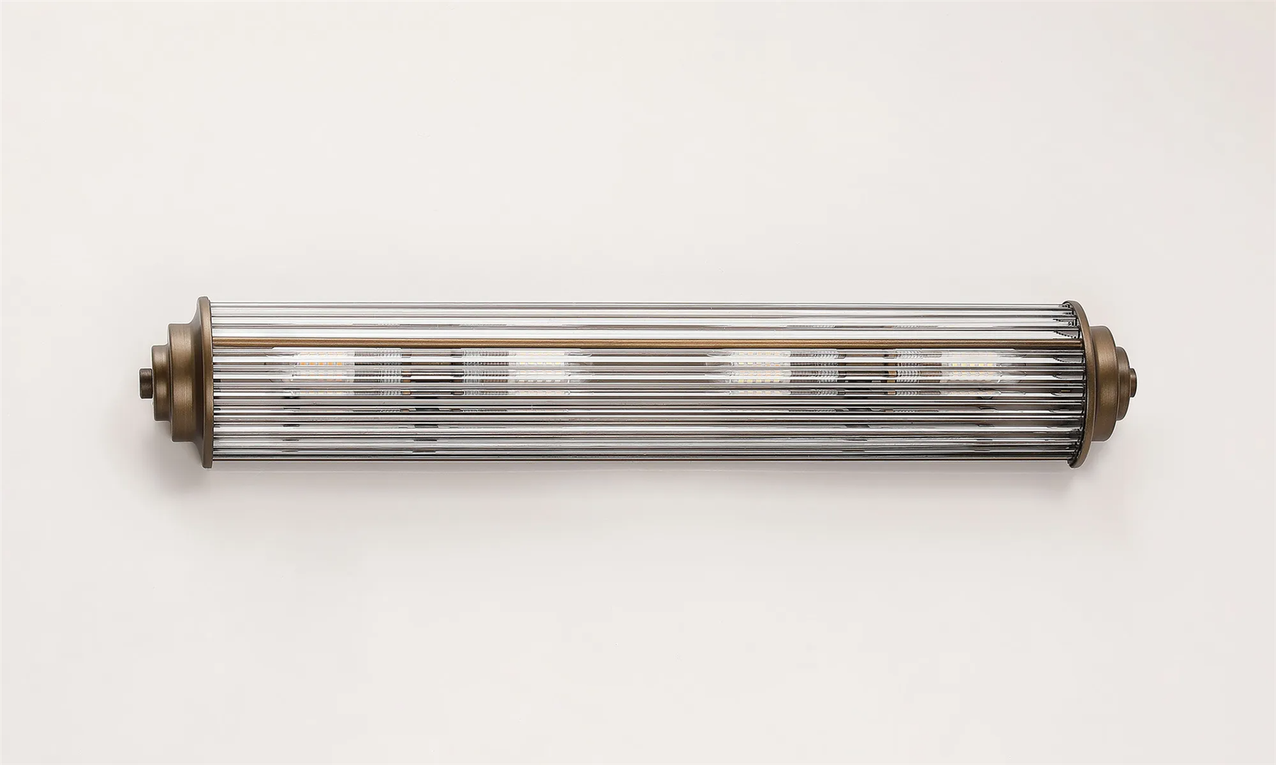 Pillar 4 Light Bathroom Wall Light In Bronze And Clear Glass Rods IP44 G9