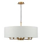Tyler 6 Light Ceiling Pendant Antique Bronze and White With Shade TYL6463