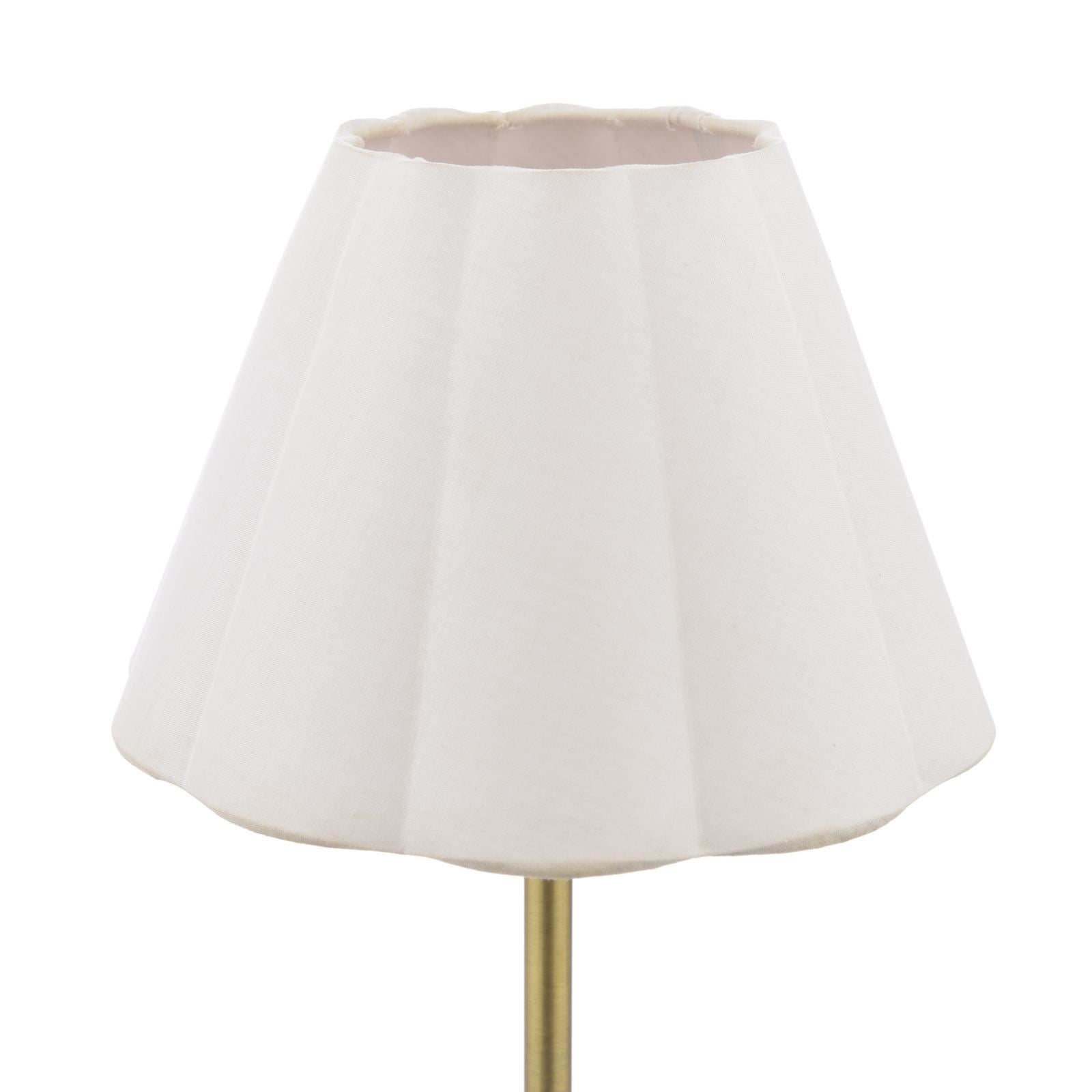 Laura Ashley Erin Rechargeable Table Lamp Matt Antique Brass With Shade LED LA3756704-Q