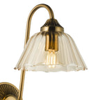 Erika Wall Light Antique Bronze and Amber Glass ERI0763