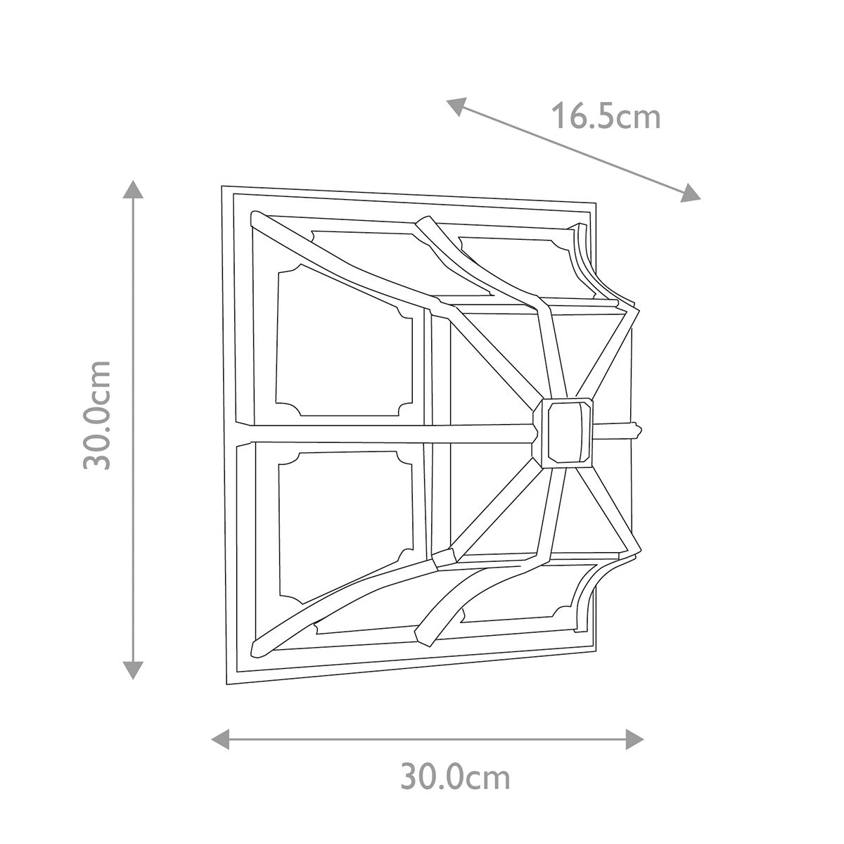 Chapel Classic Outdoor Flush Lantern In Black Finish IP44 CP12 BLACK