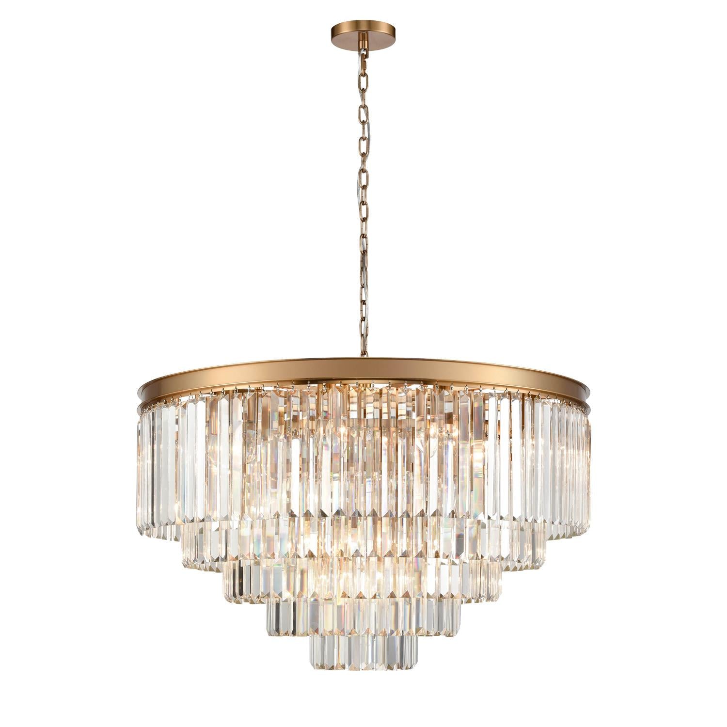 Franklite Perdita 27 Light Ceiling Pendant Light In Aged Brass Finish FL2465-27
