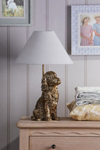 Laura Ashley Cocker Spaniel Table Lamp Antique Gold With Shade LA3756664-Q