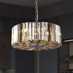 Chapeau 4 Light Ceiling Pendant or Semi Flush Ceiling Light In Chrome With mixed Glass 82101-4CC