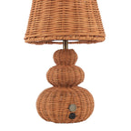 Laura Ashley Hasfield Rechargeable Table Lamp Natural Rattan With Shade LED LA3756748-Q