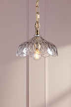 Laura Ashley Eversden Pendant Antique Brass and Crystal LA3756652-Q