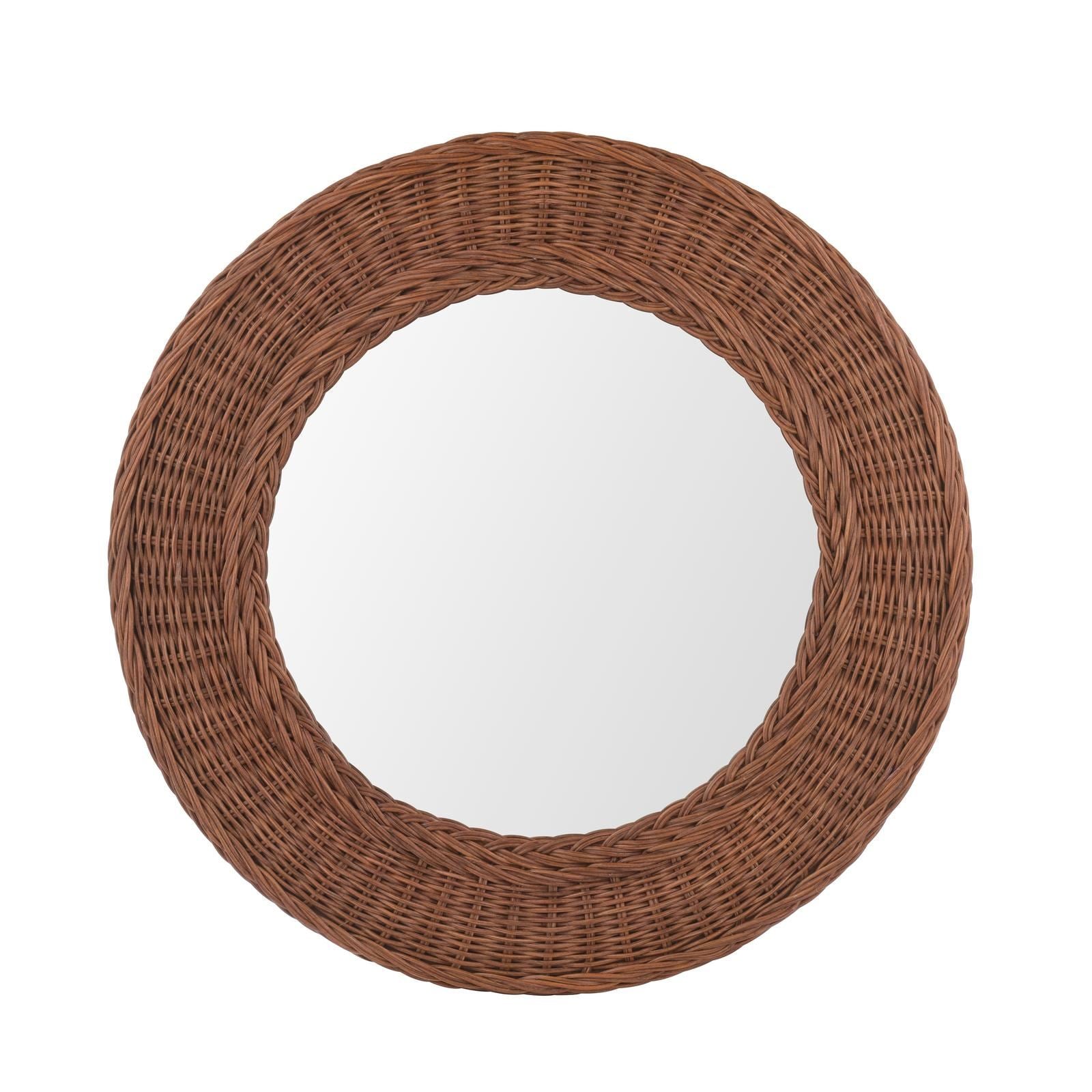Laura Ashley Cait Mirror Natural Rattan 60cm LA3756691-Q