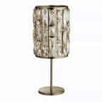 Bijou Table Lamp In Antique Brass Finish With Crystal Glass 6584AB