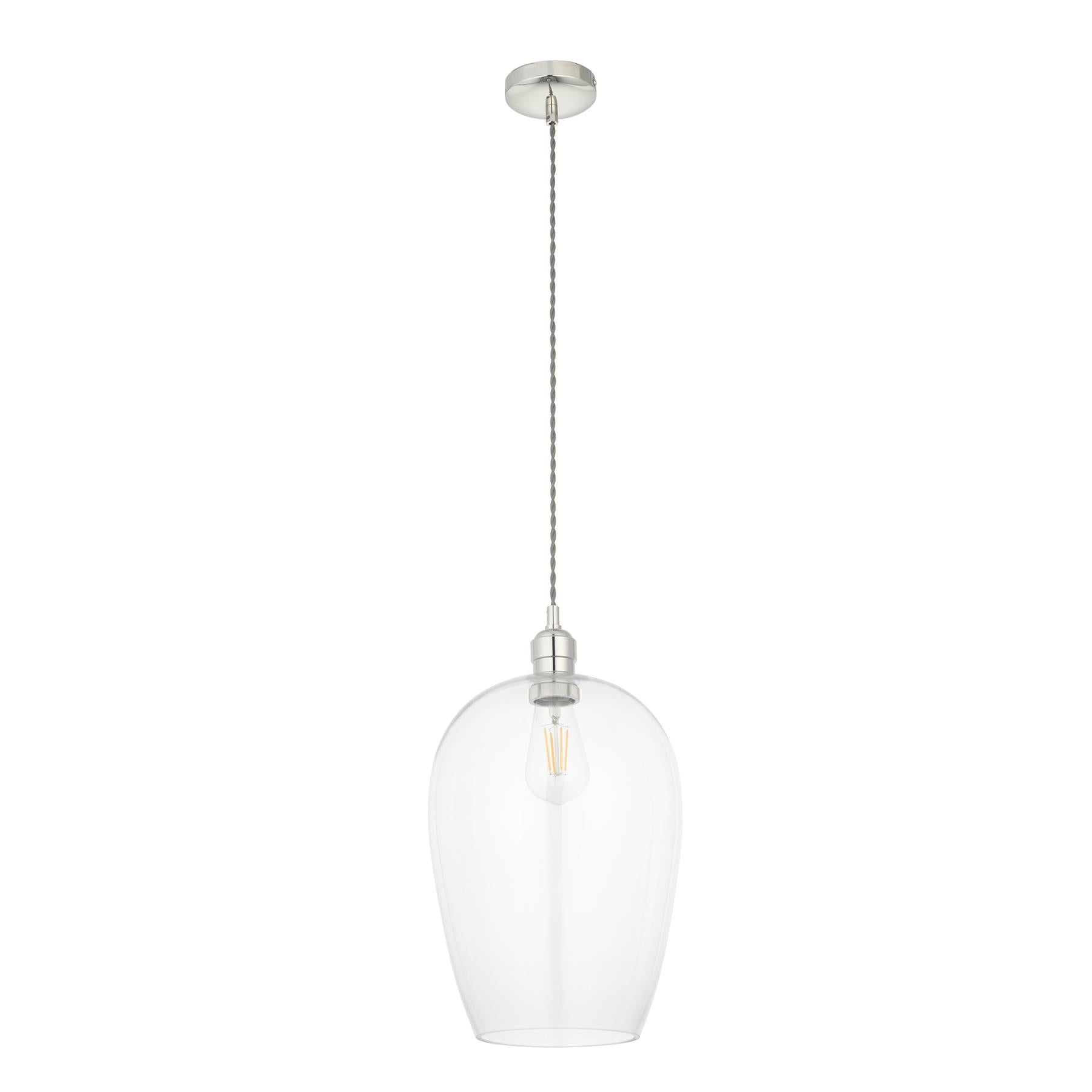 Camden Large Ceiling Pendnat Ligth In Bright Nickel Finish 102678