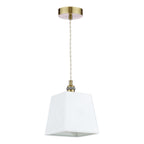 Laura Ashley Porcelain Pendant Cream and Antique Brass LA3756731-Q