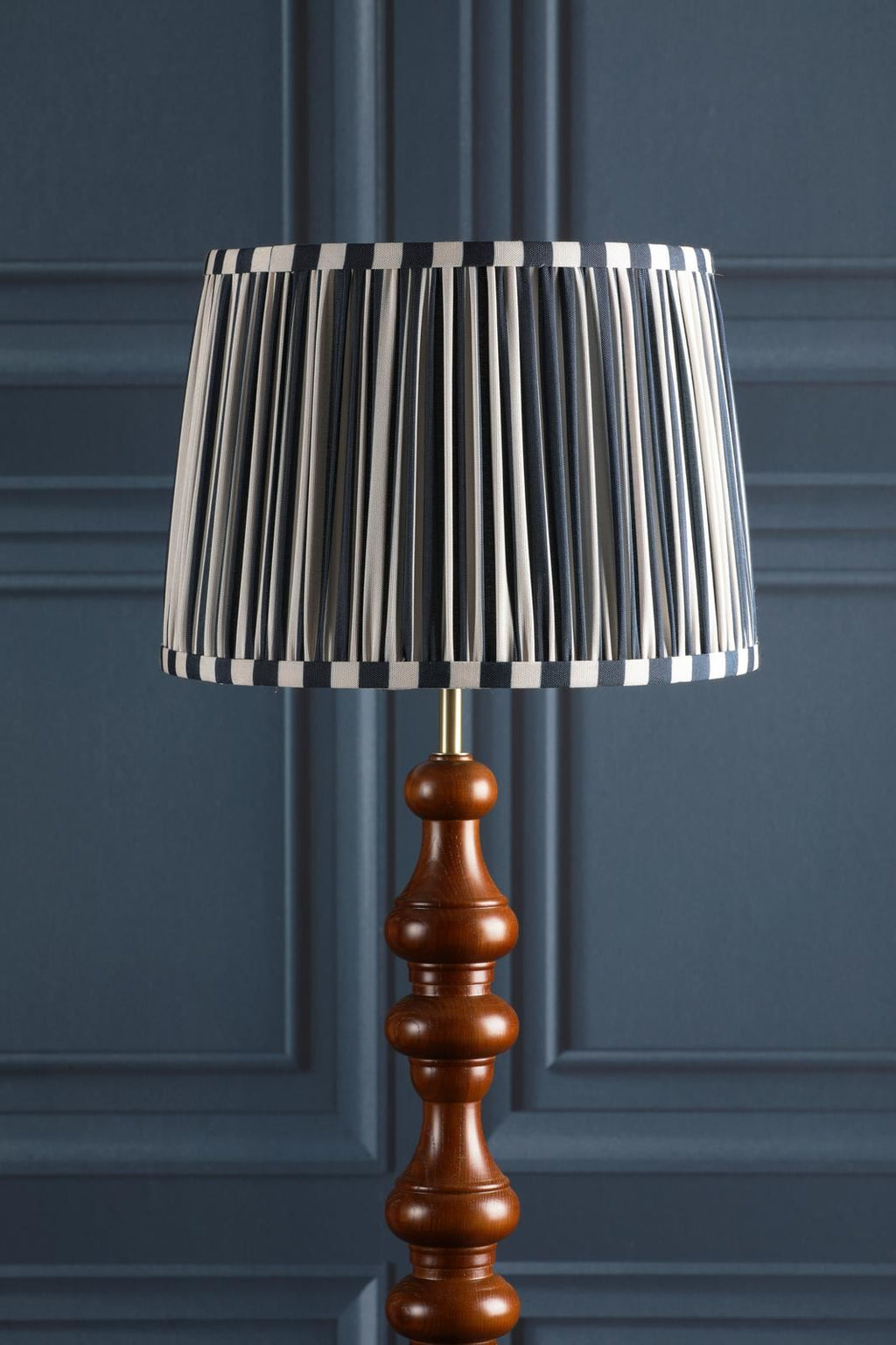 Laura Ashley Denwick Blue Cotton Tapered Drum Shade 30cm/12 inch LA3756736-Q