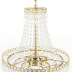 Enid 5 Light Chandelier Faceted Glass and Matt Antique Brass LA3756713-Q