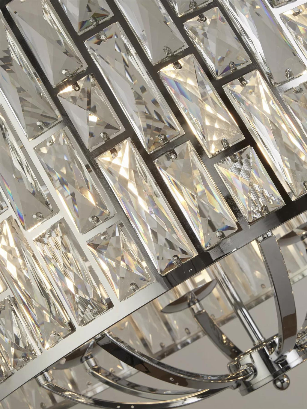 Bijou 8 Light Ceiling Pendant Light In Chrome Finish With Crystal Glass 6588-8CC