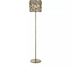 Bijou Floor Lamp In Antique Brass Finish With Crystal Glass 6589AB