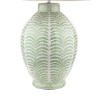 Laura Ashley Stannard Table Lamp Green Ceramic and Polished Chrome With Shade LA3756701-Q
