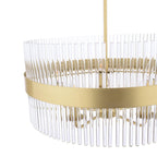 Laura Ashley Alexa 5 Light Pendant Glass and Matt Antique Brass LA3756655-Q