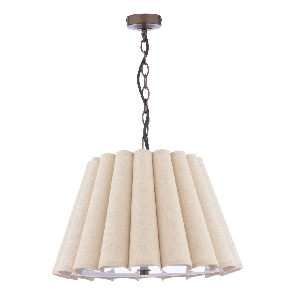 Laura Ashley Holwell 2 Light Pendant Antique Bronze With Shade LA3756643-Q