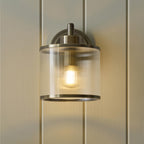 Ridgeton Single Wall Light In Antique Brass With Ribbed Glass 120144