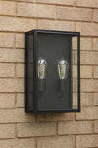 Dar Wisebuys Mazin 2 Light Outdoor Wall Light In Black IP44 MAZ5022