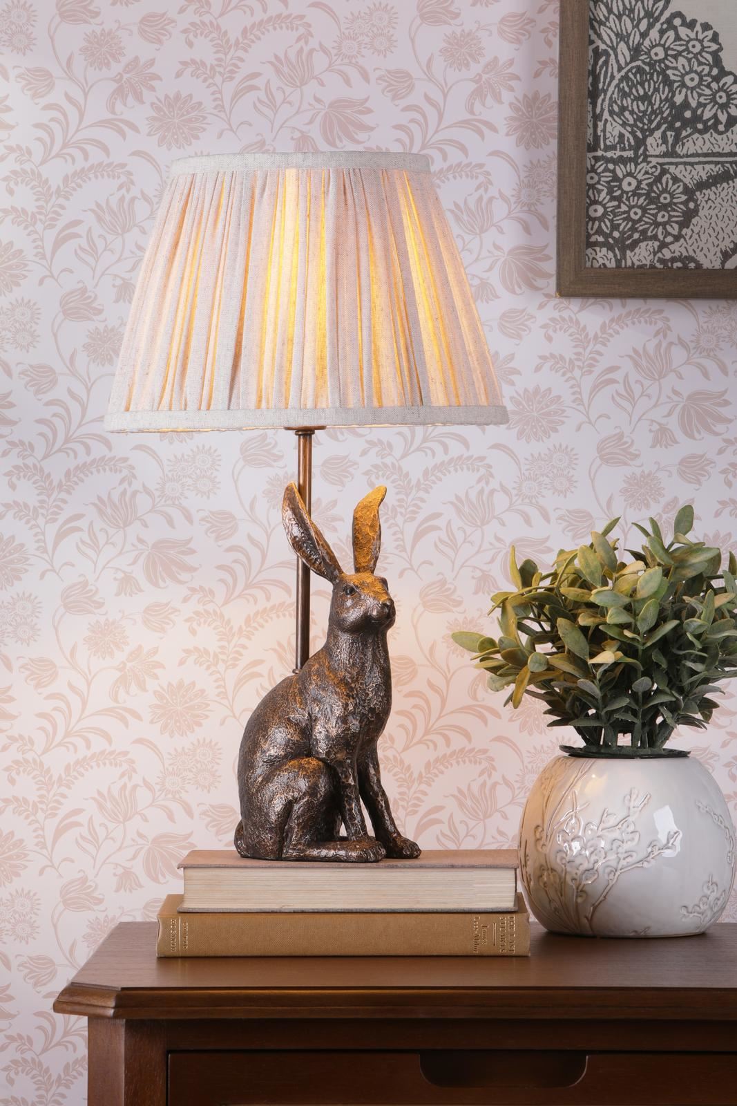 Laura Ashley Hare Table Lamp Antique Bronze With Shade LA3756663-Q
