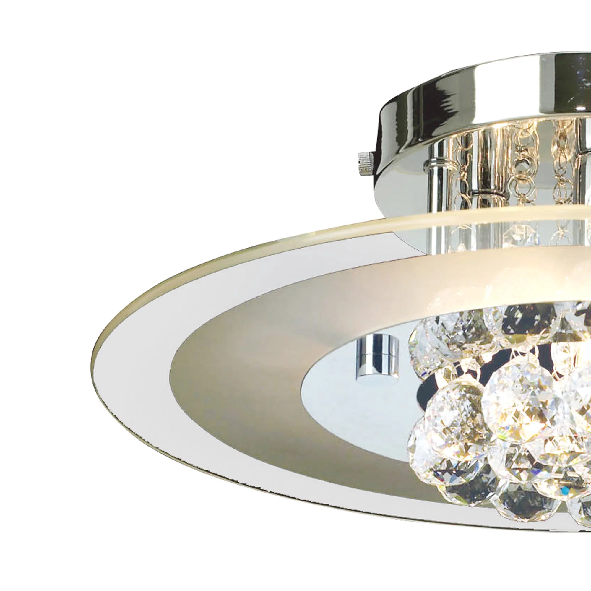 IL30021 Delmar Chrome 4 Light Round Ceiling Light
