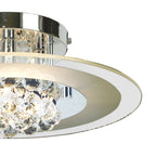 IL30021 Delmar Chrome 4 Light Round Ceiling Light