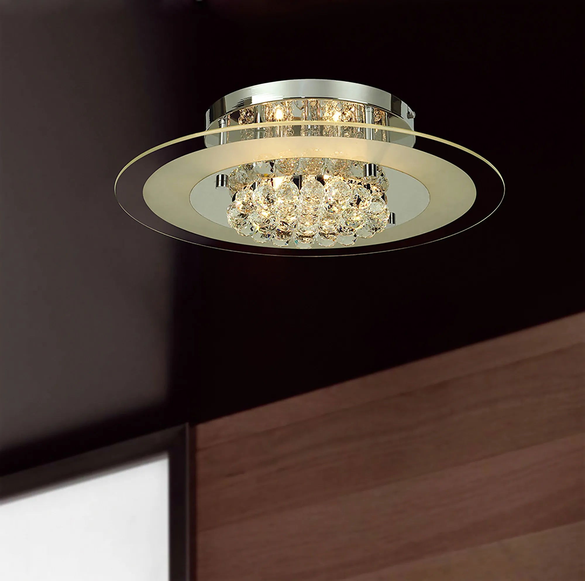 IL30022 Delmar Chrome 6 Light Ceiling Light