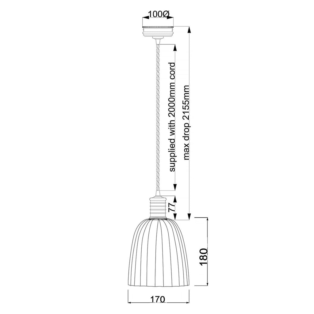 Douille Ceiling Pendant Light In Aged Brass Finish DOUILLE/P AB