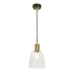 Douille Ceiling Pendant Light In Black And Polished Brass Finish DOUILLE/P BPB