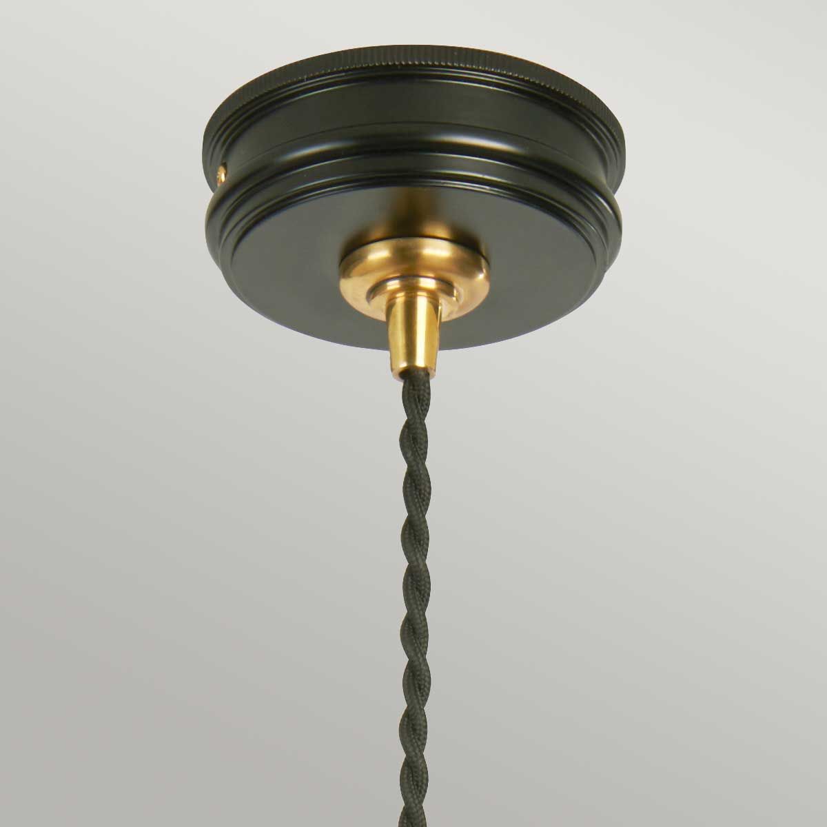 Douille Ceiling Pendant Light In Black And Polished Brass Finish DOUILLE/P BPB