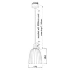 Douille Ceiling Pendant Light In Black And Polished Brass Finish DOUILLE/P BPB